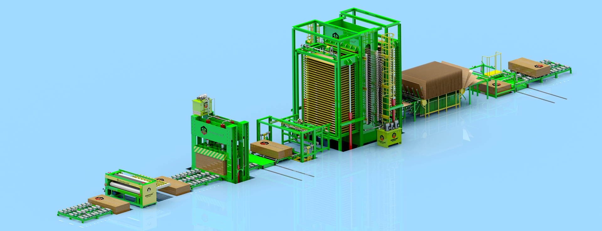 Linha completa de produção de compensado