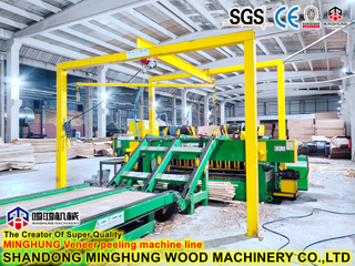 Torno de descascamento de folheado sem fuso da China