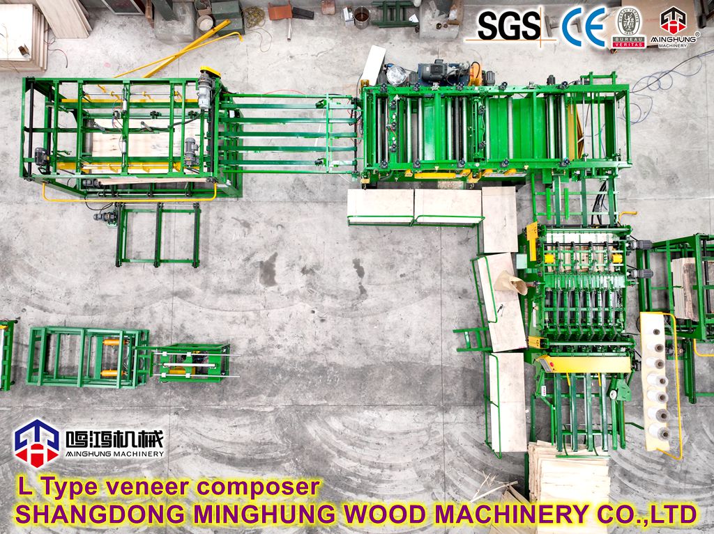 Compositor automático de núcleo de folheado de junta de dente em forma de L -Máquina Shandong MingHung