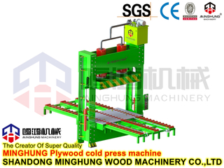 Máquina de prensagem a frio de compensado para torno de madeira