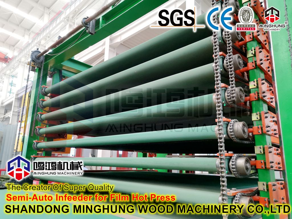 Alimentador semi-automático para máquina de prensagem a quente