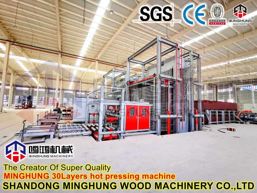 MINGHUNG Máquina de prensagem a quente de 30 camadas com sistema automático