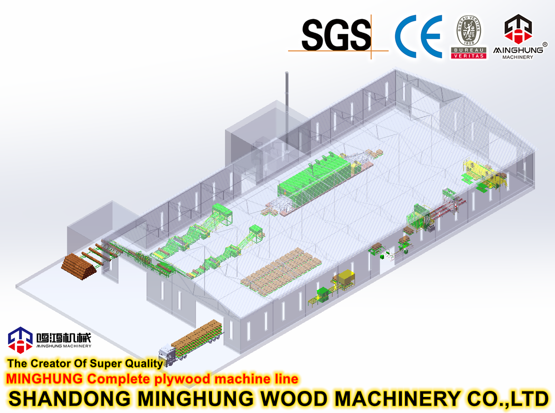 linha completa de máquinas de compensado
