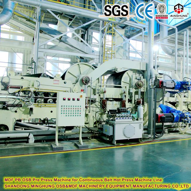 MDF PB OSB PRE Press Machine para correia contínua Pressione Hot Machine Line