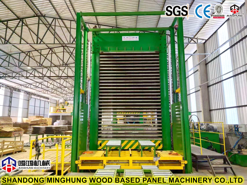 Máquina de imprensa quente de madeira compensada para o cliente Brasil da China Factory