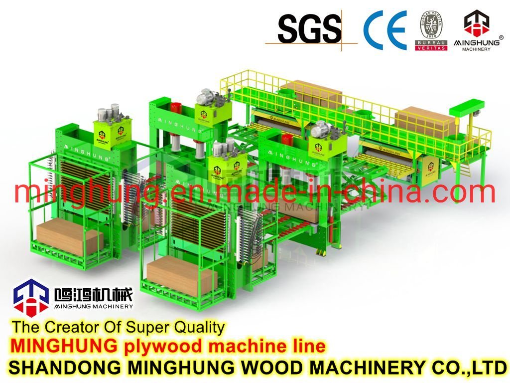 Máquina de produção de madeira compensada para painéis à base de madeira