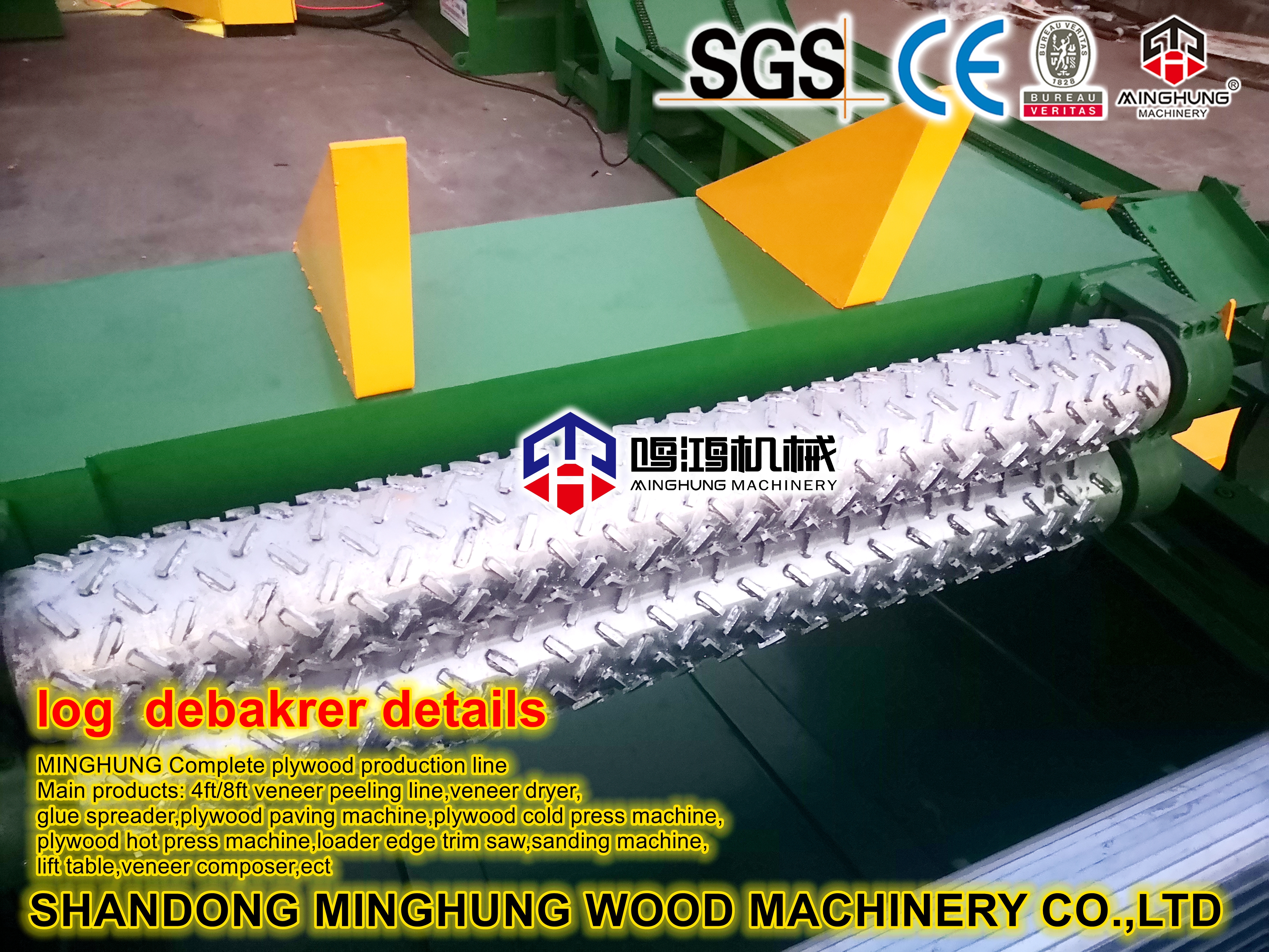 rolo de descascamento de toras