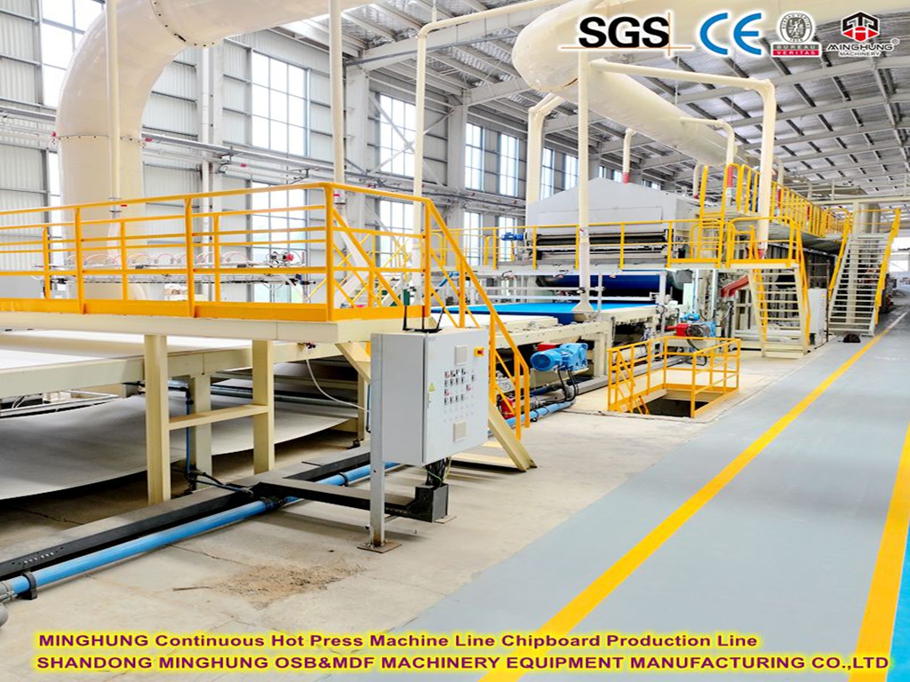 MINGHUNG Continuous Hot Press Machine Line Chipboard Production Line MINGHUNG Contínua linha de produção de linhas de machine line