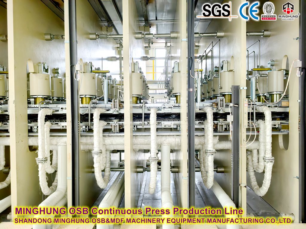 Linha de produção de imprensa quente contínua do OSB