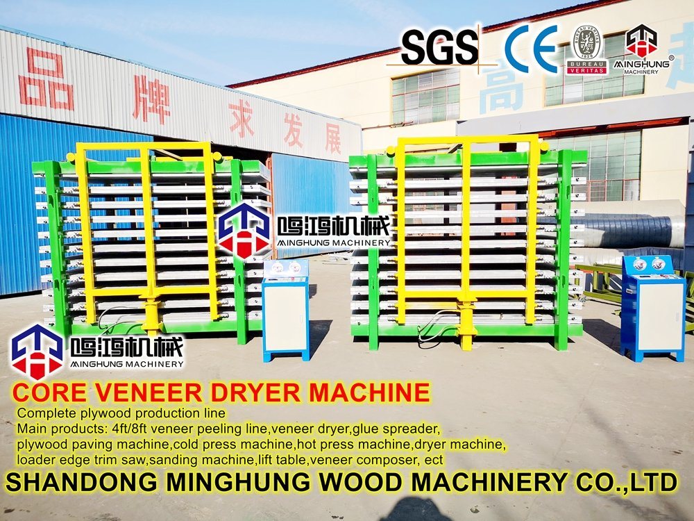 Máquina de secagem por prensagem de folheado para fabricação de folheado de madeira compensada