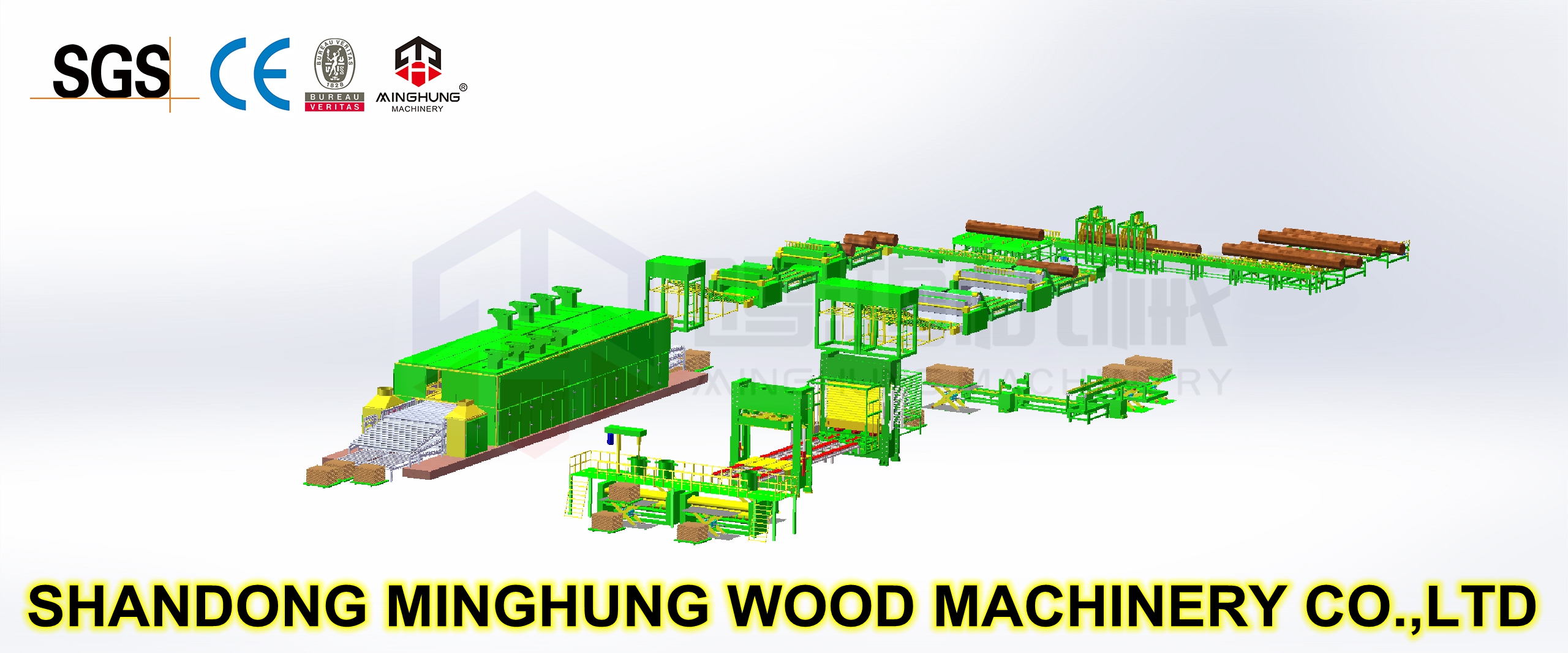 MINGHUNG linha de máquinas para compensado