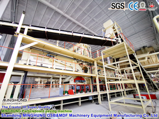 Linha de fabricação de MDF OSB Minghung PB: Máquina formadora de pavimentação de esteira de aparas de placa de fio orientada para aglomerado de fibras
