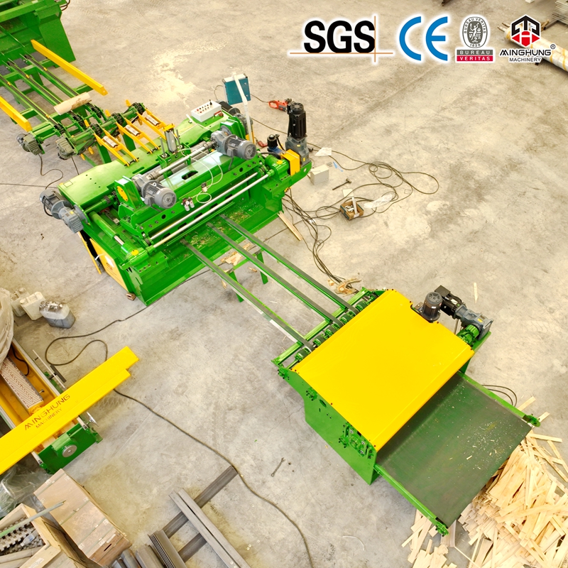 linha de produção de folheados para caixas de frutas de madeira