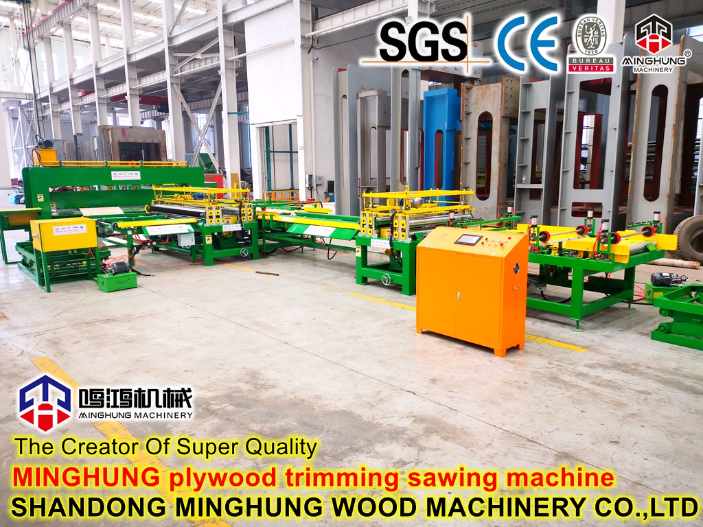 Serra DD para madeira compensada para aparar os quatro lados da madeira compensada