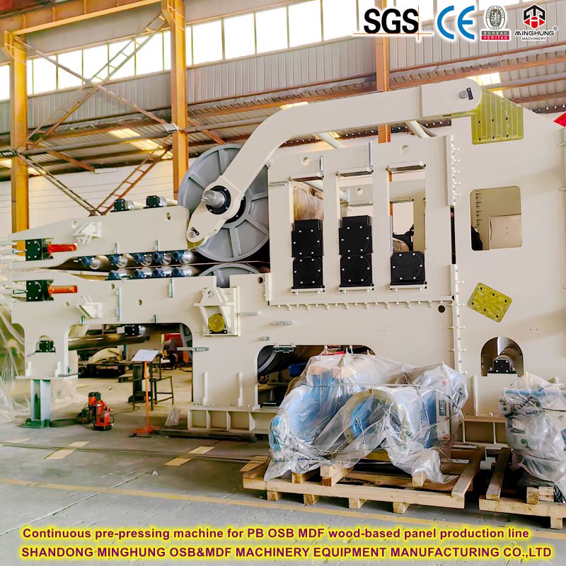 Máquina de pré-pressionamento contínua para PB OSB MDF Linha de produção de painéis à base de madeira