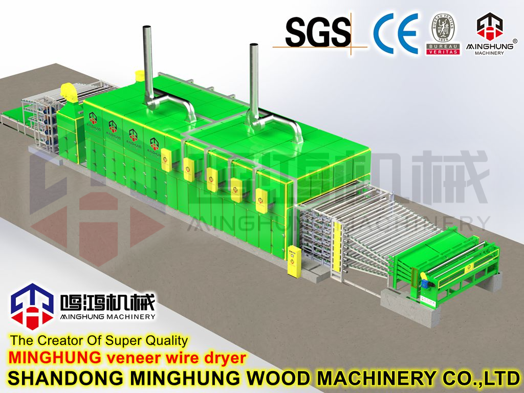 Secagem de folheado de madeira compensada LVL