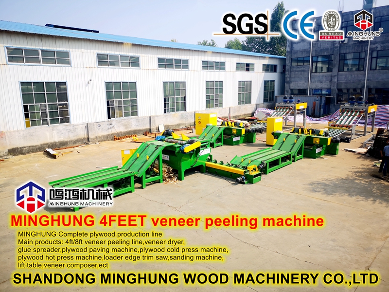 MINGHUNG Linha de máquinas de peeling de folheado Semiauto 4Feet - 副本_副本