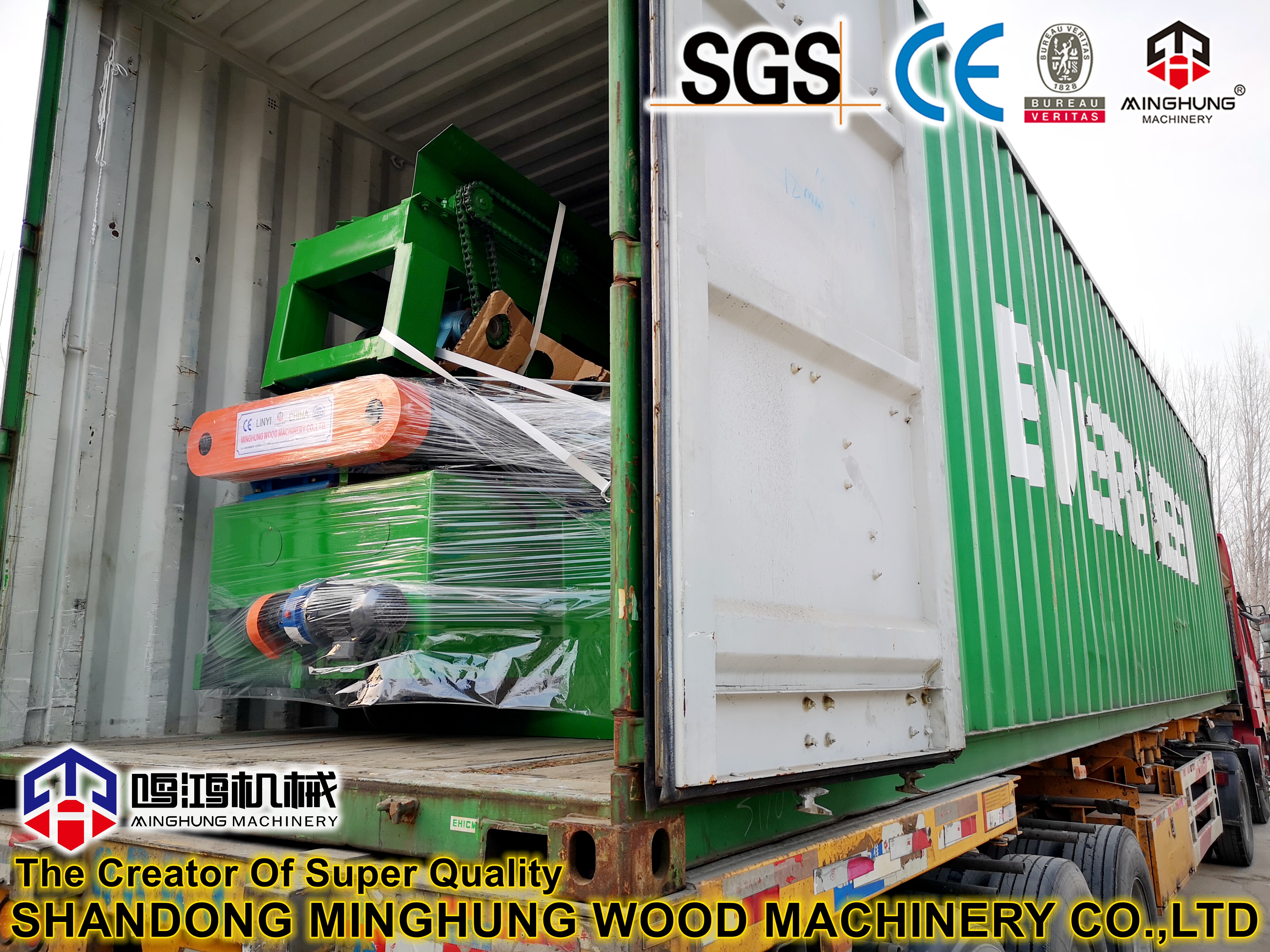 entrega de descascador de toras