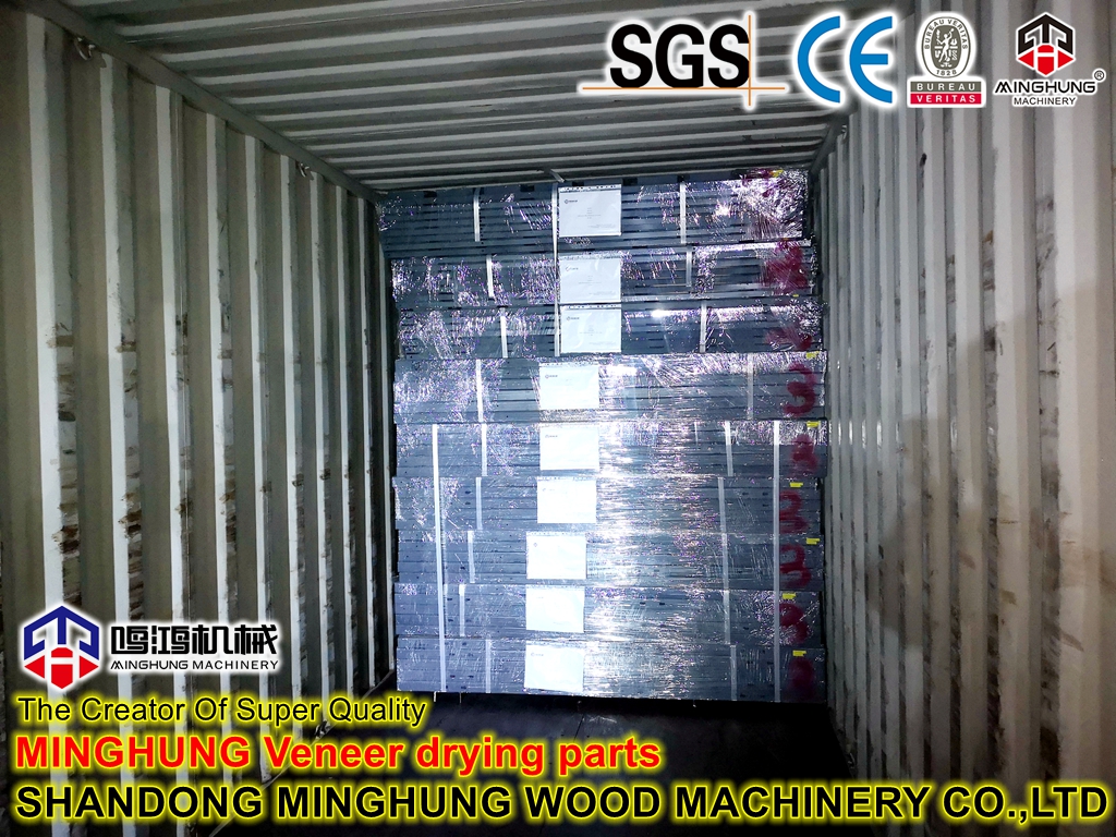 carregamento de peças de secagem de folheado