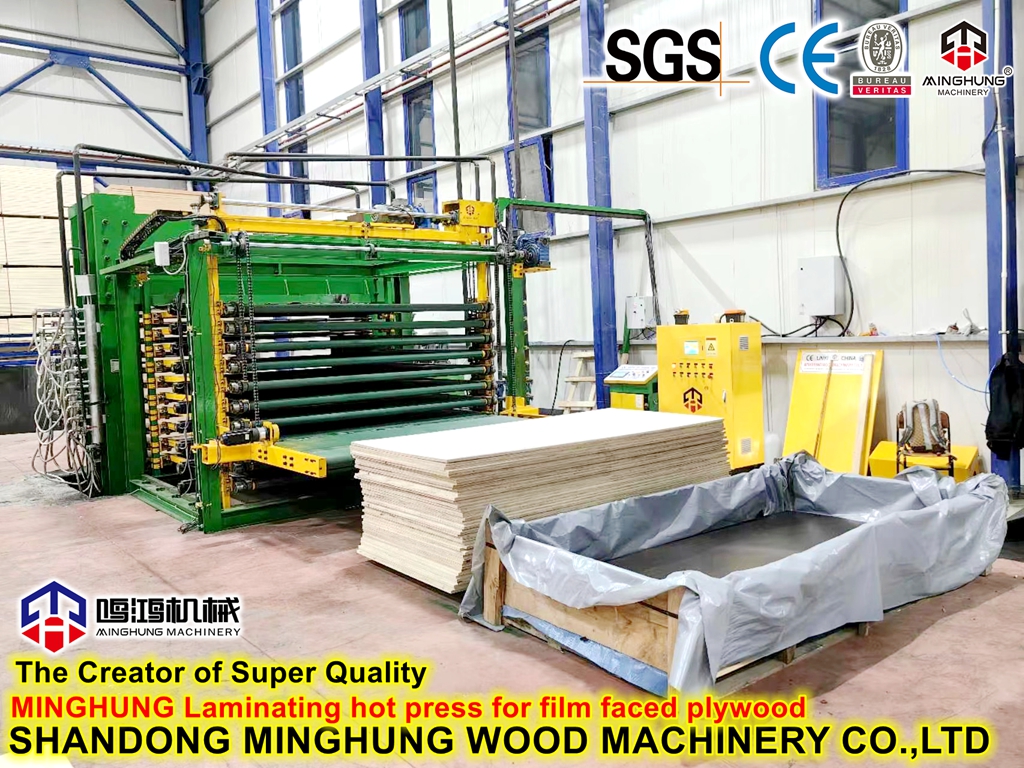 prensa quente de laminação para compensado revestido de filme
