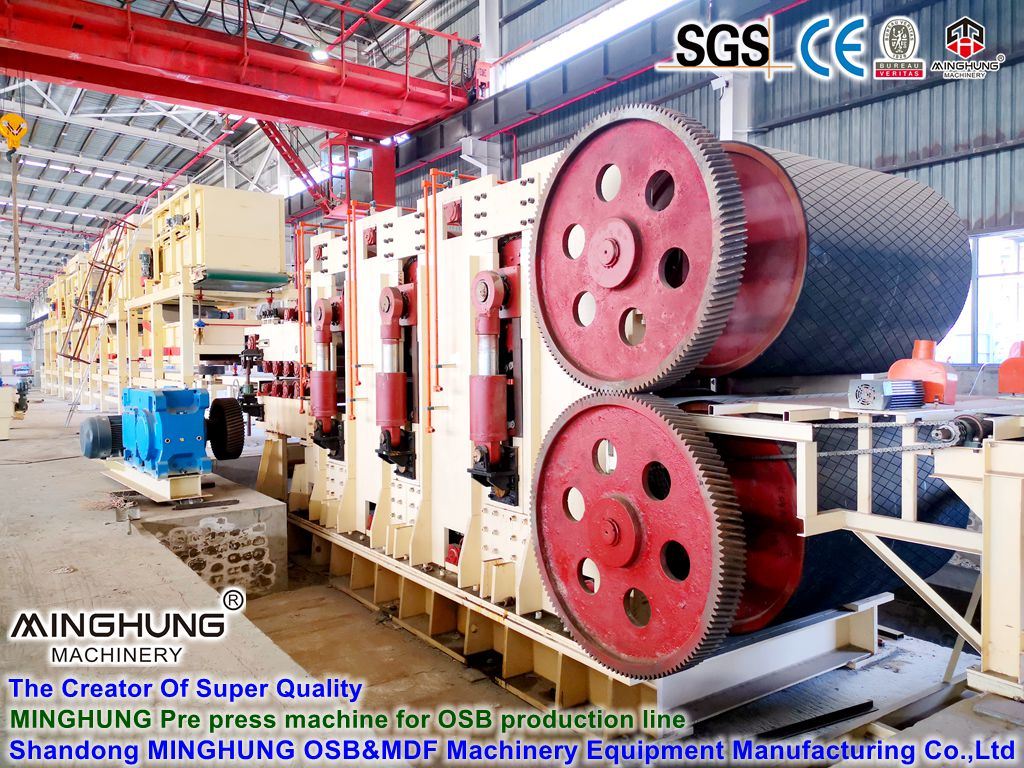 Máquina de pré-prensa para linha de produção de aglomerado China Minghung 