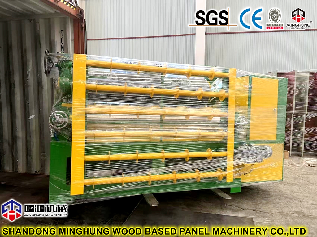 máquina de aplicação de cola pneumática com madeira compensada