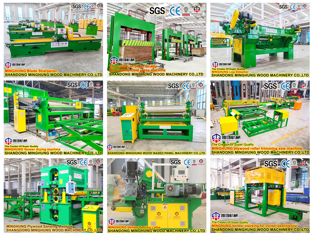 Linha de produ&ccedil;&atilde;o de madeira compensada