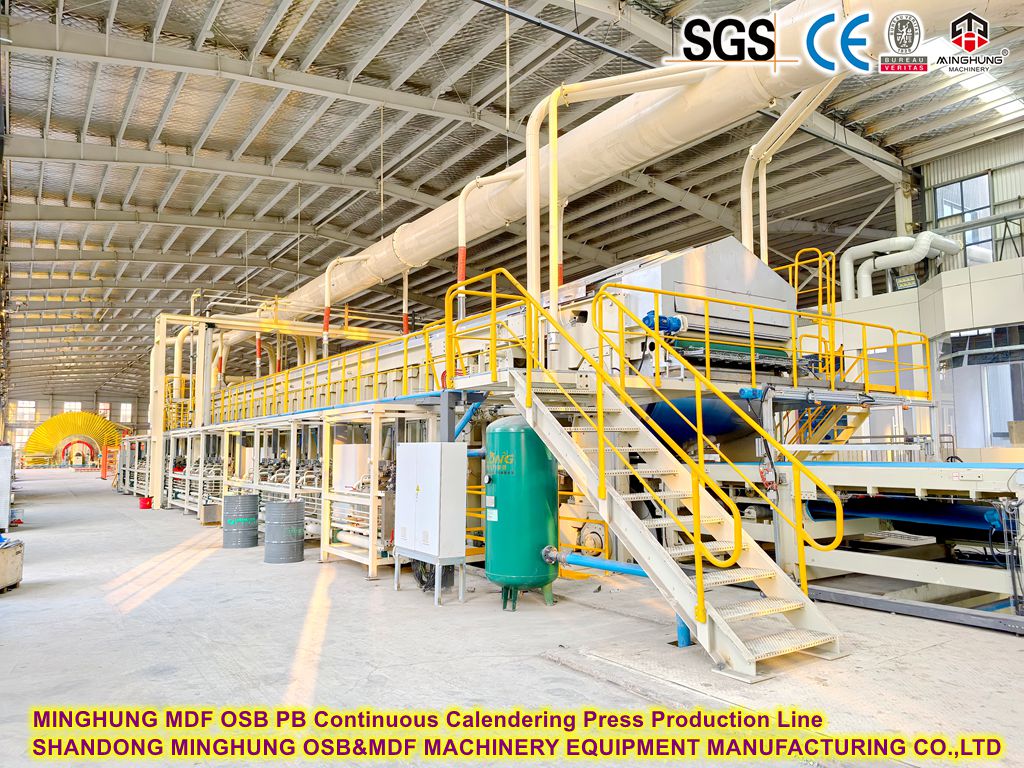 MINGHUNG MDF OSB PB Contínuo Pressionamento de Calendário Linha de Produção