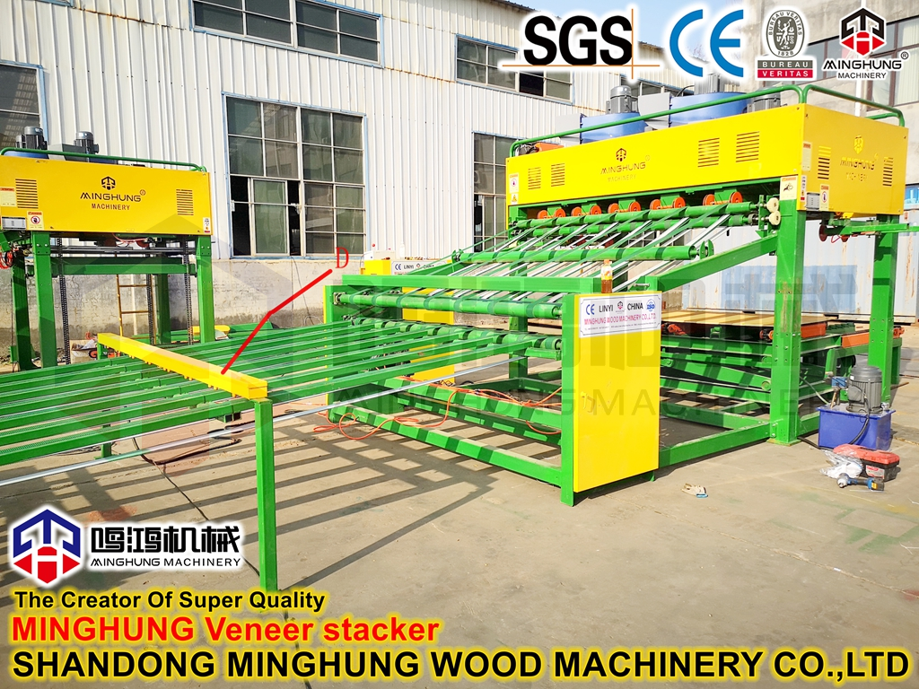 detalhes do empilhador de folheado