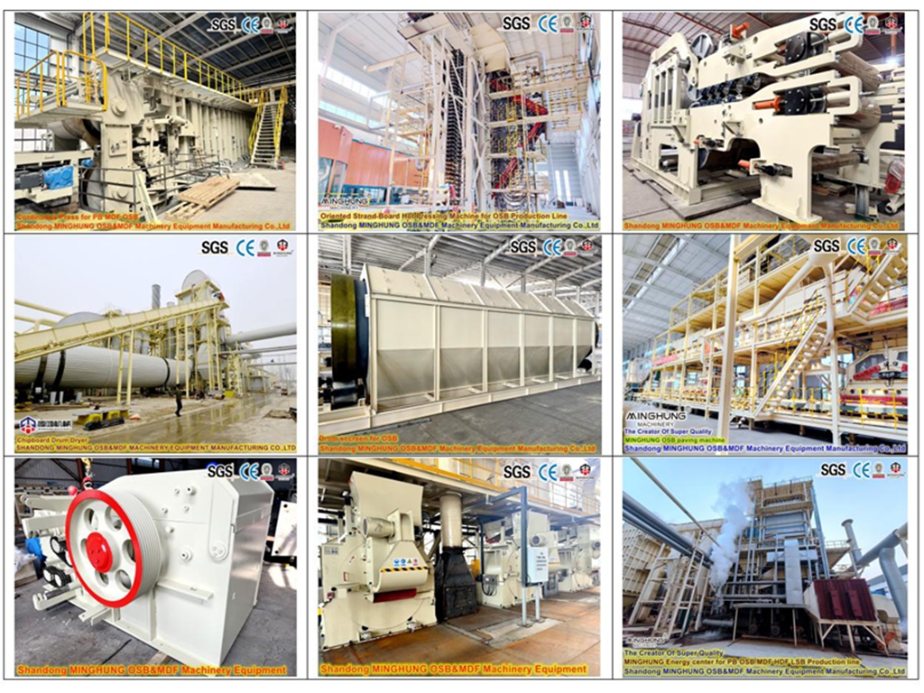 China MINGHUNG PB MDF OSB Linha de produção 