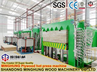Máquina de prensagem a quente para madeira compensada com face de filme