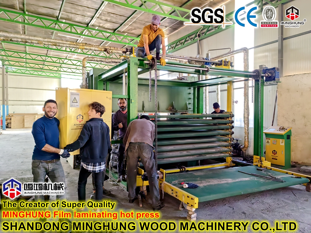 laminação de filme prensa quente