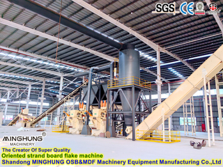 Linha de produção automática de aglomerado de partículas genuína do fabricante Minghung para máquina de fabricação de OSB