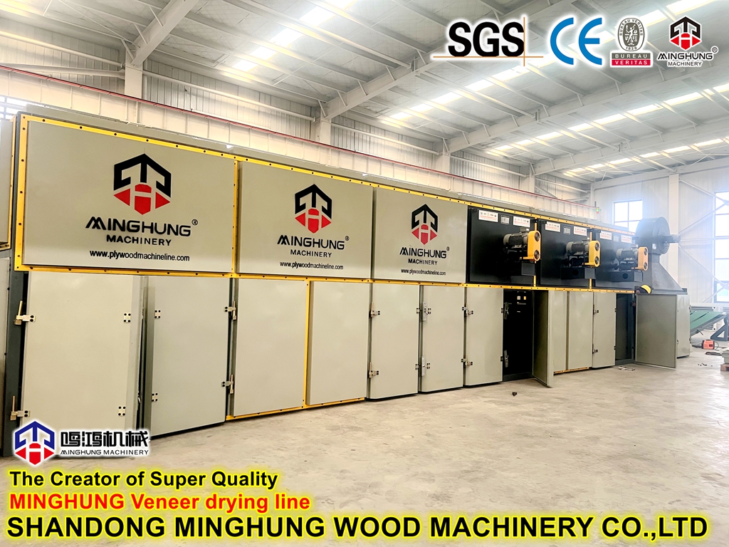 linha de secagem de folheados