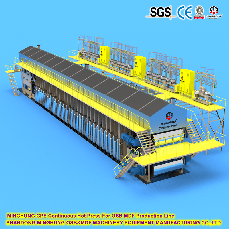 MINGHUNG CPS Continuous Hot Press para a linha de produção OSB MDF